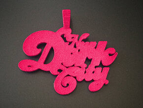 New Dork City Keychain in Pink Processed Versatile Plastic