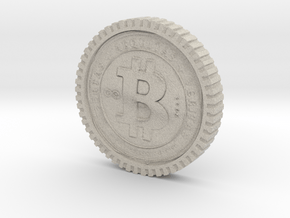 Bitcoin high detail in Natural Sandstone