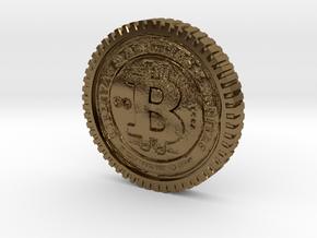 Bitcoin high detail in Polished Bronze