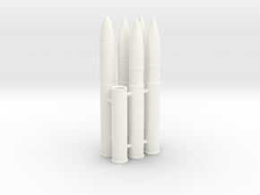 1/16 scale 75mm Ammo in White Processed Versatile Plastic