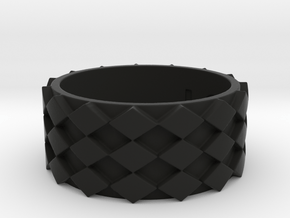 Futuristic Diamond Ring Size 10 in Black Natural Versatile Plastic