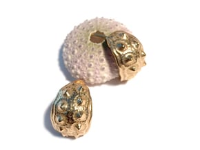 Urchin half hoop earrings  in 18k Gold Plated Brass