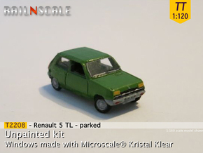 Renault 5 TL - Parked (TT 1:120) in Tan Fine Detail Plastic