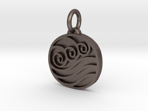 Avatar The Last Airbender Water Tribe Pendant in Polished Bronzed Silver Steel