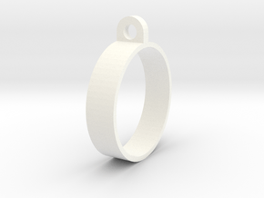 E-cig Mod Ring 25mm in White Processed Versatile Plastic