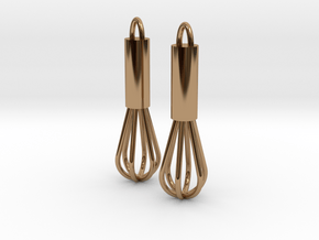 Whisk Earrings in Polished Brass