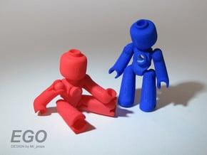EGO miniature figure in White Natural Versatile Plastic