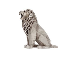 Roaring Lion in Polished Nickel Steel