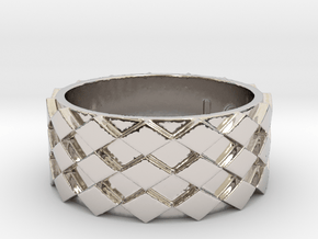 Futuristic Diamond Ring Size 11 in Platinum