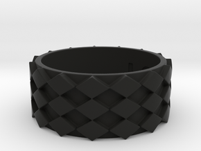 Futuristic Diamond Ring Size 11 in Black Natural Versatile Plastic