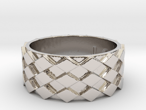 Futuristic Diamond Ring Size 12 in Platinum