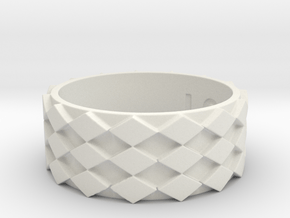 Futuristic Diamond Ring Size 13 in White Natural Versatile Plastic