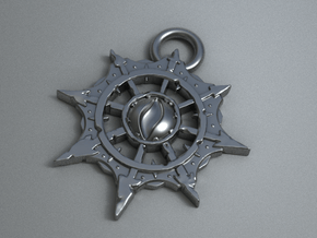 Chaos Pendant Small (ver.2) in Polished Bronzed Silver Steel