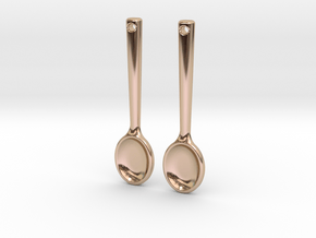 Spoon Earrings in 14k Rose Gold Plated Brass