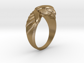 Eagle Ring 17mm in Polished Gold Steel