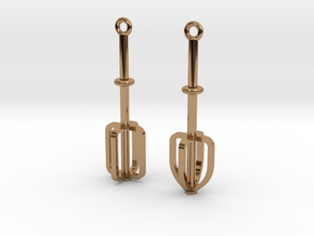 Mixer Beater Earrings in Polished Brass
