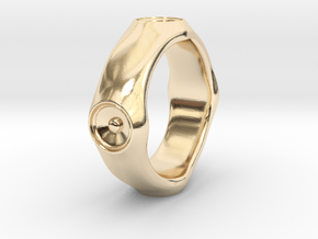 Dizzy Lizzy - US 9 - 19 mm inside diameter Ring in 14k Gold Plated Brass: 9 / 59