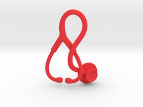 Stethoscope Pendant in Red Processed Versatile Plastic
