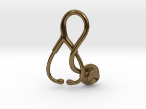 Stethoscope Pendant in Polished Bronze