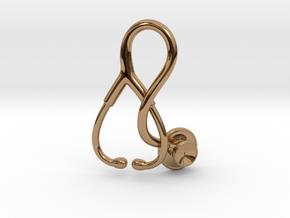 Stethoscope Pendant in Polished Brass
