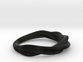 Crease Bracelet  in Black Natural Versatile Plastic