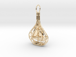Ship In A Bottle Pendant  in 14K Yellow Gold