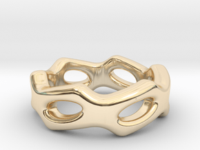 Fantasy Ring 19 - Italian Size 19 in 14k Gold Plated Brass