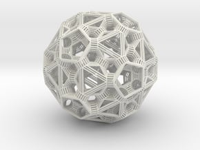 Sphere 6 in White Natural Versatile Plastic