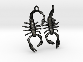 Scorpius Earrings  in Matte Black Steel
