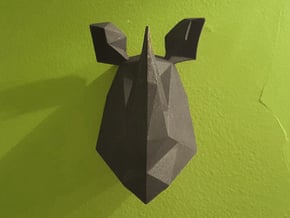 Rhino in Black Natural Versatile Plastic