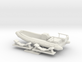 1/48 scale RHIB-16.73 feet Rescue Boat in White Natural Versatile Plastic