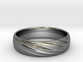 Spiral Ring size 12 in Polished Silver