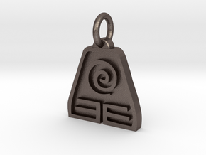 Avatar Earth Pendant in Polished Bronzed Silver Steel