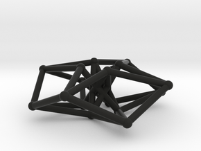 Toroidal Hypercube 35mm 1.5mm Time Traveller * in Black Natural Versatile Plastic