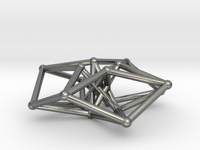 Toroidal Hypercube 35mm 1.5mm Time Traveller * in Polished Silver