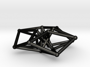 Toroidal Hypercube 35mm 1.5mm Time Traveller * in Matte Black Steel