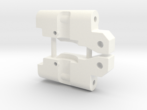 '91 Worlds Conversion - Rear Arm 3-1 Mounts in White Processed Versatile Plastic