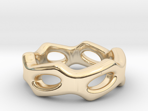 Fantasy Ring 25 - Italian Size 25 in 14k Gold Plated Brass
