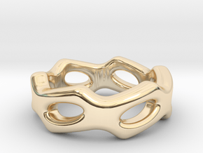 Fantasy Ring 29 - Italian Size 29 in 14k Gold Plated Brass