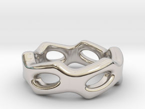 Fantasy Ring 30 - Italian Size 30 in Rhodium Plated Brass
