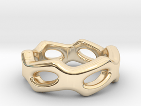 Fantasy Ring 31 - Italian Size 31 in 14k Gold Plated Brass