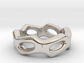 Fantasy Ring 33 - Italian Size 33 in Rhodium Plated Brass