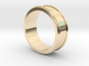Customizable Ring_01 in 14k Gold Plated Brass