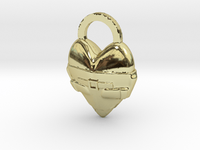 Crazy For Love Pendant in 18k Gold Plated Brass