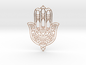 Khamsa (The Hand) in 14k Rose Gold Plated Brass