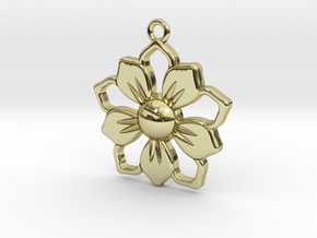 Pendant_01 in 18k Gold Plated Brass