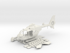 Helicopter Eurocopter EC135. HO Scale HO (1:87) in White Natural Versatile Plastic