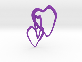 Trinity Hearts  in Purple Processed Versatile Plastic