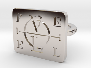 Enochian Adjustable in Rhodium Plated Brass