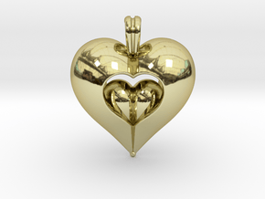 Open Love in 18k Gold Plated Brass